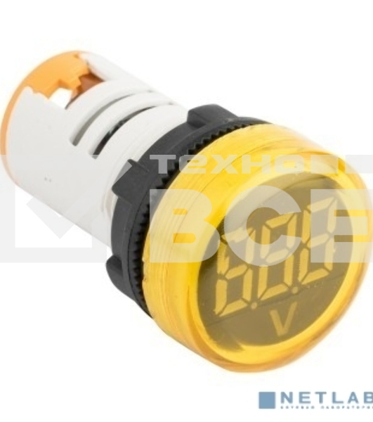 Индикатор значения напряжения ED16-22VD жел. PROxima EKF ed16-22vd-y