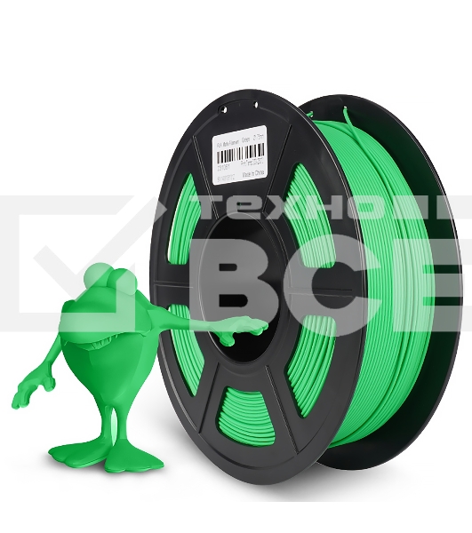 Филамент NVPRINT PLA Matte Green для 3D печати диаметр 1.75мм  длина 330 метров  масса 1 кг