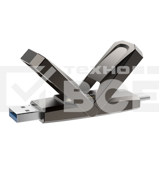 Флеш диск Netac US5 128GB USB3.2+TypeC Solid State Flash Drive, up to 550MB/500MB/s