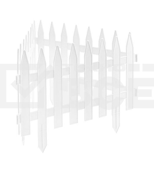 Забор декоративный Palisad 36х300 см, белый,