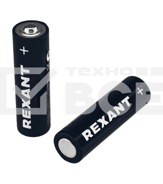 Батарейка алкалиновая Rexant AA/LR6 пальчиковая 1,5В блистер 12 шт.