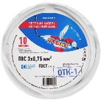 Провод соединительный ПВС Rexant 3x1,0 мм², белый, длина 10 метров, ГОСТ 7399-97, фото3