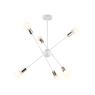 Светильник Ambrella light TR80432/6 WH/GD белый/золото E27/6 max 60W D950*730