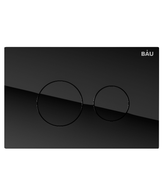 Инсталляция BAU PRO для подвесного унитаза, клавиша смыва из стекла BAU Dream дизайнерская, черная