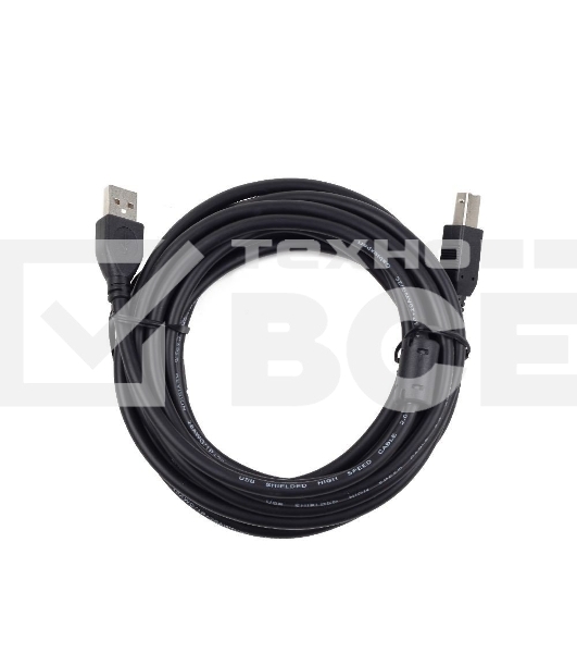 Кабель Gembird/Cablexpert CCF2-USB2-AMBM-10 USB 2.0 Pro AM/BM, 3м, экран, 2феррит.кольца, черный, пакет