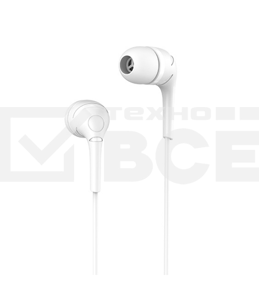 Наушники проводные-вставки с микрофоном Hoco M40 белый
