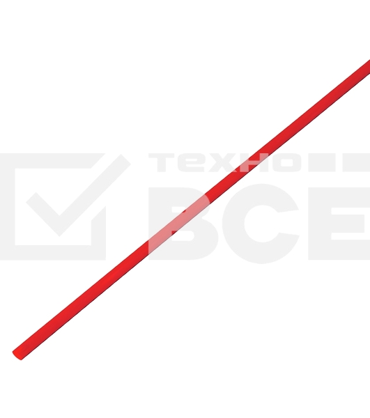 Термоусадочная трубка PROconnect 2,0/1,0 мм, красная, упаковка 50 шт. по 1 м