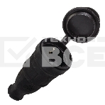 Розетка переносная 16А 230В 2P+PE с защ. крышкой IP44 каучук EKF RPS-012-16-230-44, фото2