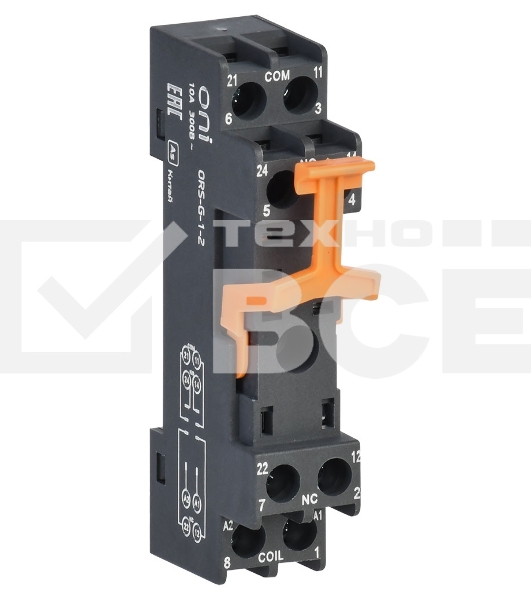 Розетка для реле IEK винт.соед. 300 (ORS-G-1-2-G)