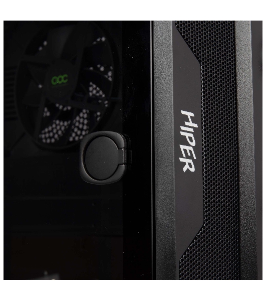 Компьютерный корпус Hiper DCB черный без БП ATX 1x120mm 1x140mm 1xUSB2.0 1xUSB3.0 audio bott PSU