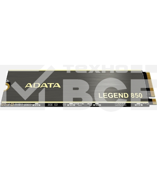 Накопитель SSD ADATA LEGEND 850, 1Tb, PCIe 4.0 x4, M.2 2280, NVMe, R/W 5000/4500, с радиатором