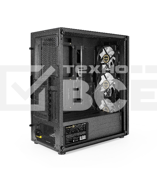 Компьютерный корпус Miditower ExeGate EVO-9205-NPX500 (ATX, БП 500NPX с вент. 12 см, с окном, 1*USB+1*USB3.0, аудио, 3 вент. 12см с RGB подсветкой)