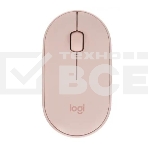 Мышь беспроводная Logitech Pebble M350 розовый, 1000 dpi, радиоканал, Bluetooth, USB, кнопки - 3, фото2