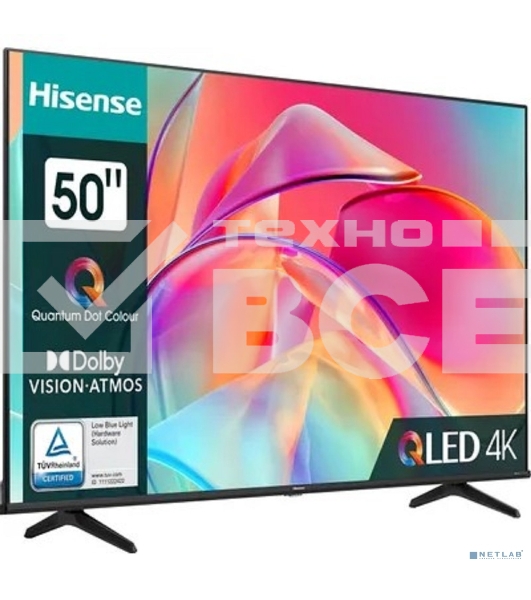 Телевизор Hisense 50' 50E7KQ черный QLED UHD 60Hz Smart