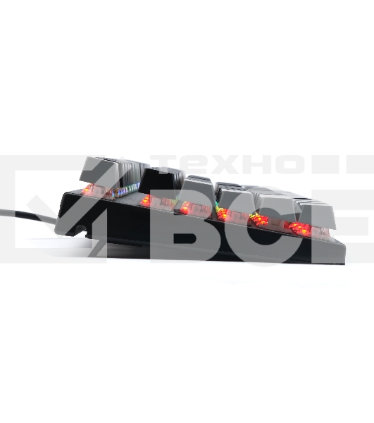Проводная механическая клавиатура Gembird KB-G600-1, 87кл, Rainbow, коричн.свитчи, 1.8м, черная