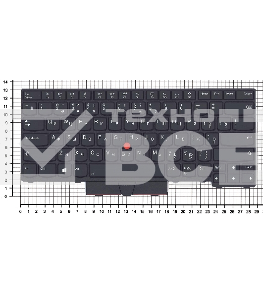 Клавиатура для ноутбука Lenovo ThinkPad L14 gen 1/2 черная с подсветкой