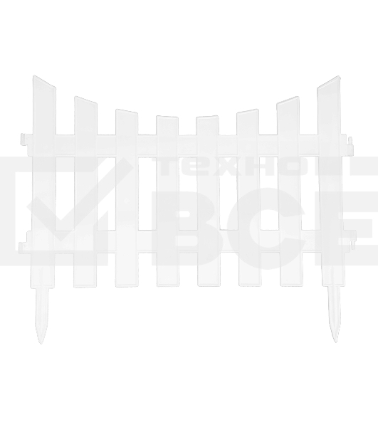 Забор декоративный Palisad 36х300 см, белый,
