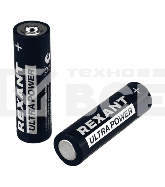Батарейка алкалиновая Rexant ультра AA/LR6 пальчиковая 1,5В блистер 2 шт.