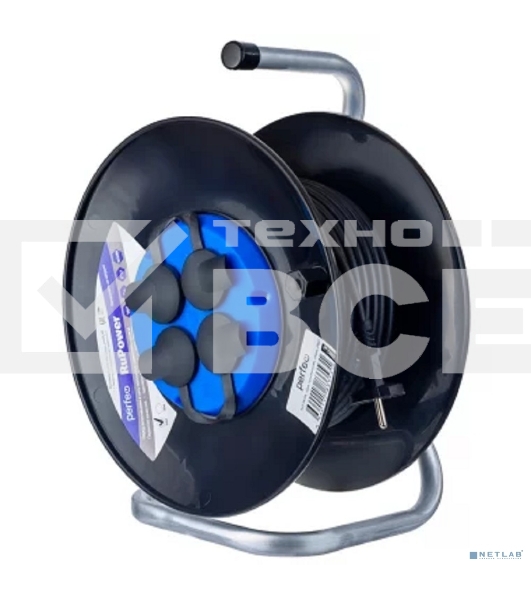 Удлинитель на катушке без заземления PERFEO RU POWER 30м 4гн 16А ПВС 2х1,5 IP44 (РБК16).