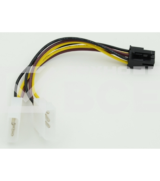 Кабель питания Molex/PCI-E 6pin 0.15м