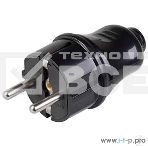 Розетка Iek ERP10-16-01-K02 РПп10-02-Ст разборная прямая с з/к 16А черная, фото2