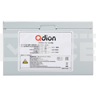 Серверный блок питания 400Вт QDION ATX 400W, 120mm, 3xSATA, 1xPCI-e, nonPFC