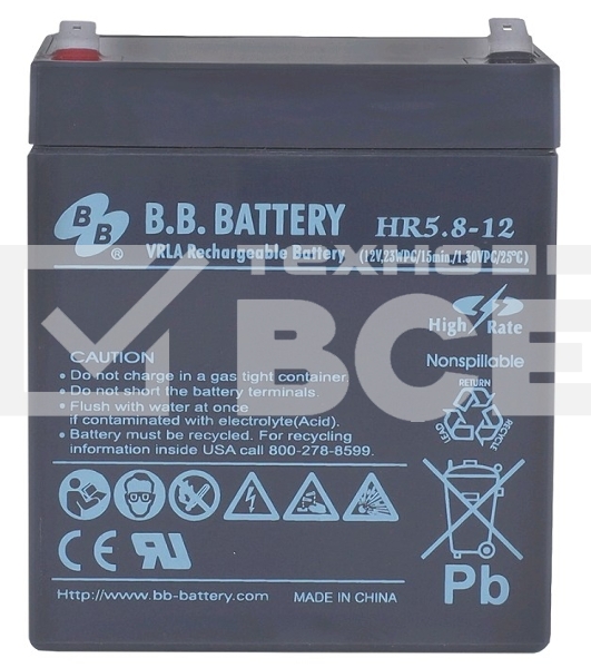 Батарея B.B.Battery HR 5.8-12 (12V 5.8Ah)