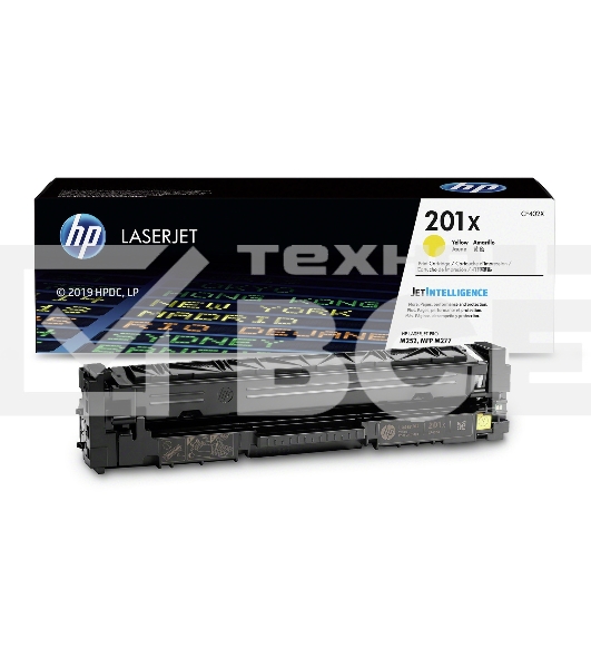 Тонер Картридж HP 201X CF402X желтый для HP CLJ Pro M252/M277 (2300стр.)