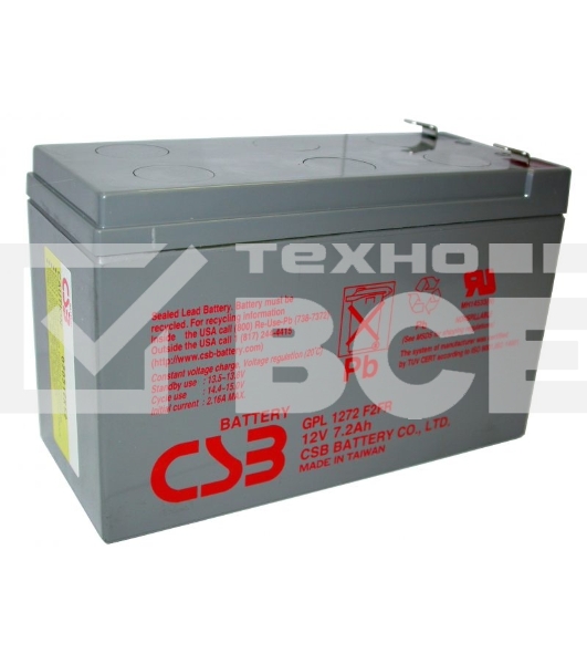 Аккумулятор CSB GPL1272 F2FR (12V 7.2Ah )