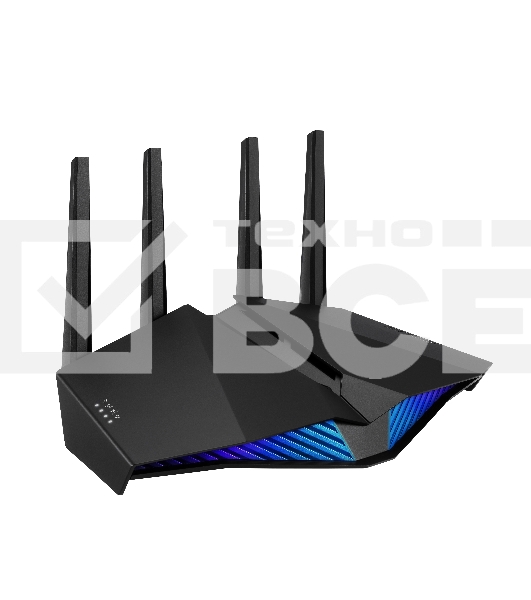 Роутер ASUS RT-AX82U роутер 802.11b/g/n/ac/ax, до 574 + 4804Мбит/c, 2,4 + 5 гГц, 4 антенны, USB, GBT LAN ; 90IG05G0-MO3R10