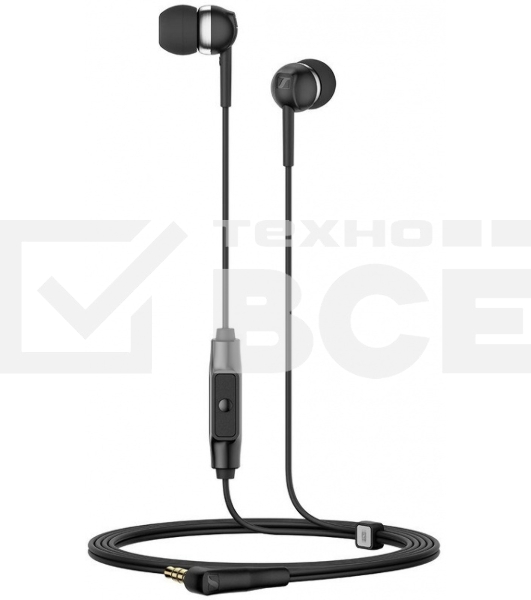 Гарнитура вкладыши Sennheiser CX 80S 1.2м черный проводные (в ушной раковине)