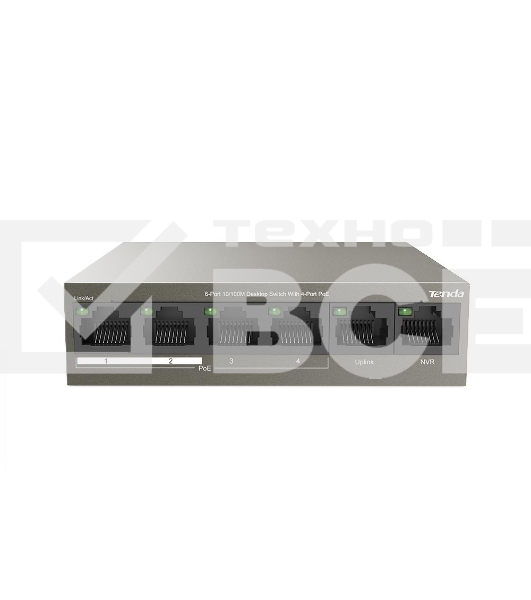 Коммутатор Tenda TEF1106P-4-63W 6PORT 100M 4POE