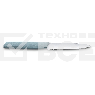 Нож кухонный Victorinox Swiss Modern (6.9006.10W21) стальной разделочный лезв.100мм серрейт. заточка серый