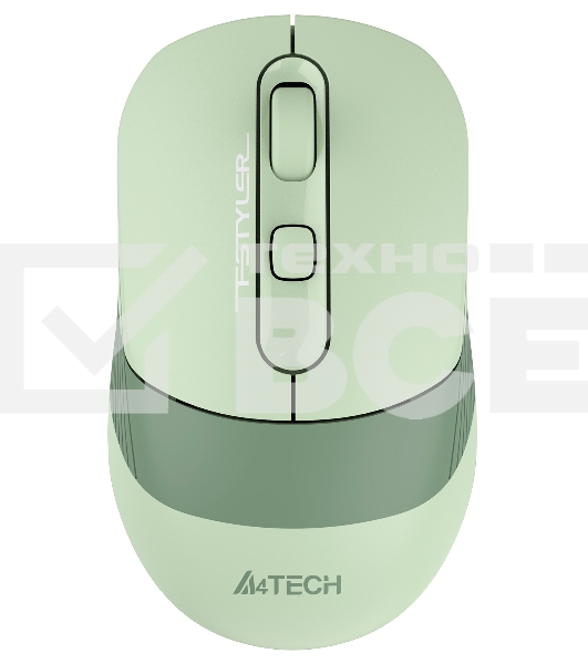 Мышь беспроводная A4Tech Fstyler FB10C зеленый, 2000 dpi, радиоканал, Bluetooth, USB, кнопки - 4