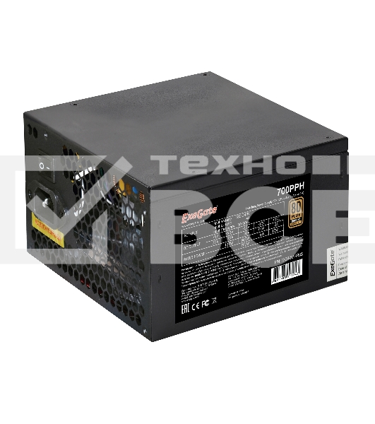 Блок питания ExeGate 700PPH (EX282154RUS-S), 700Вт, 80 PLUS Bronze, 120мм, черный