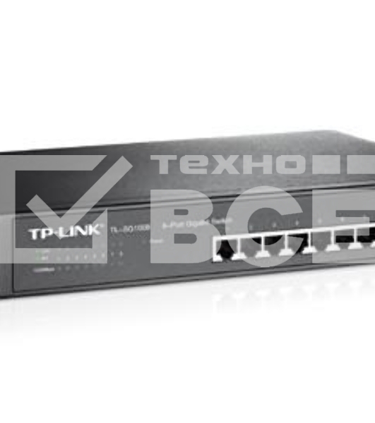 Коммутатор TP-LINK SMB TL-SG1008 8-port Gigabit Switch, 1U rack-mountable steel case