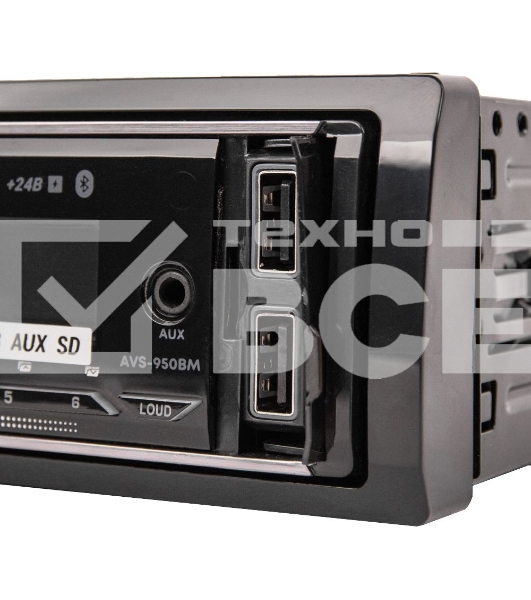 Автомагнитола ACV AVS-950BM, 1 DIN, Bluetooth, USB Type-A, AUX