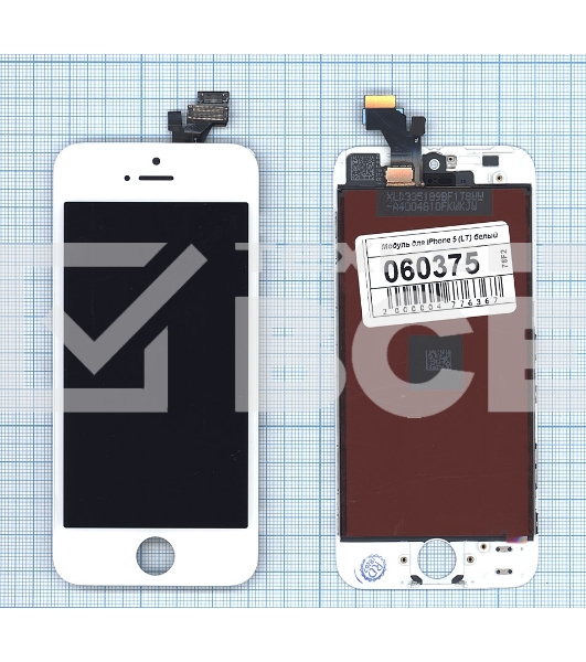 Дисплей для iPhone 5 в сборе с тачскрином (LT) белый