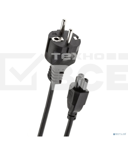 Кабель питания для ноутбуков Telecom 1.8m, 3-pin, с заземлением, 220V (Европейский стандарт)