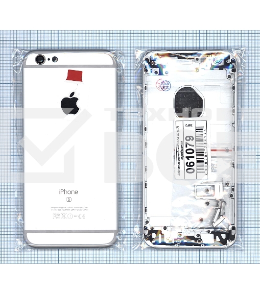 Задняя крышка для iPhone 6S (4.7) серебристая