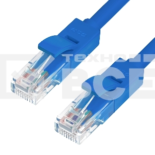 Патч-корд Greenconnect GCR-LNC01-C-1.0m перекрестный ethernet 1.0m UTP кат.5е, синий, RJ45, литой