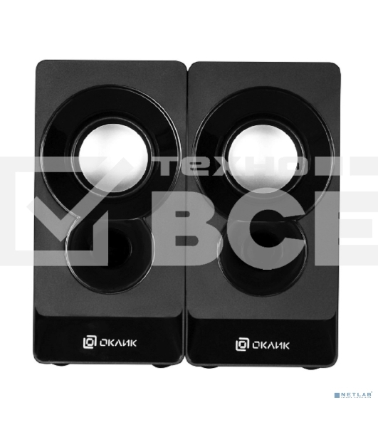 Акустическая система Oklick OK-165 2.0 черный 6Вт
