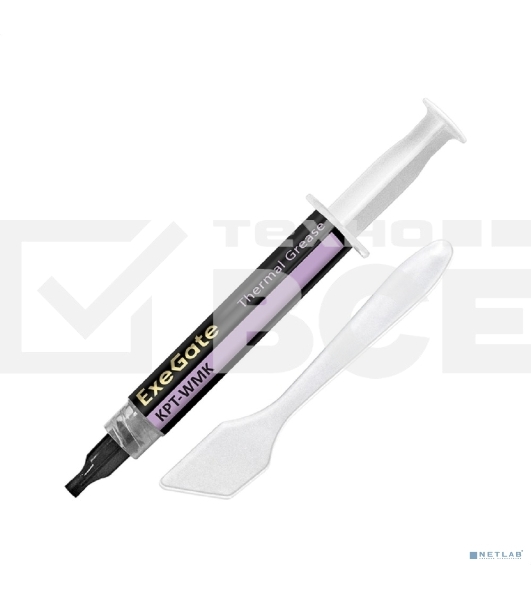 Термопаста ExeGate KPT-WMK (0,8 Вт/(м•К), 3г, шприц с лопаткой)