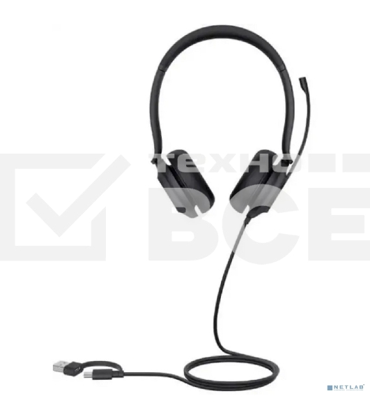 Гарнитура проводная Yealink UH35 UH35 Dual UC USB-C/A 1308164