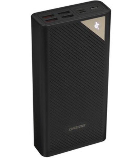 Портативный аккумулятор Digma DGP-30000-4U Li-Pol 30000mAh 3A черный 2xUSB