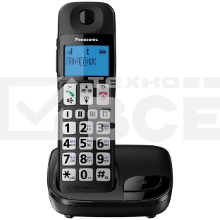 Телефон беспроводной (DECT) Panasonic KX-TGE110RUB черный АОН