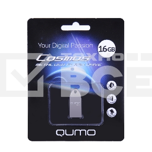 Флешка USB R/W USB 2.0 QUMO 16GB Cosmos QM16GUD-Cos