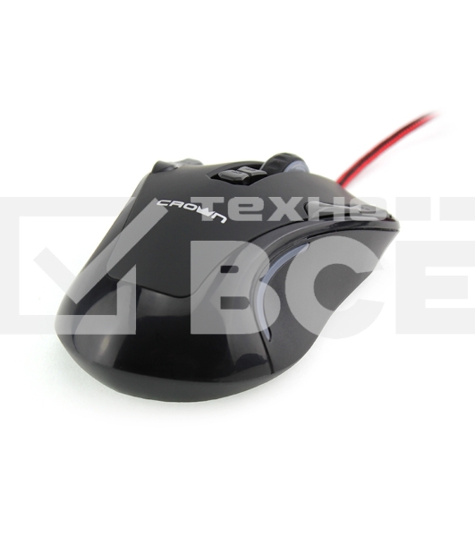 Мышь проводная Crown Gaming CMXG-804 черный, 2000 dpi, USB, кнопки - 9