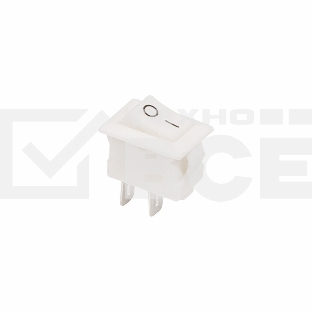 Выключатель клавишный 250V 3А (2с) ON-OFF белый Micro Rexant