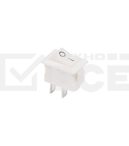 Выключатель клавишный 250V 3А (2с) ON-OFF белый Micro Rexant
